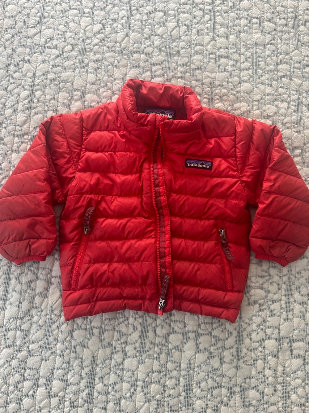 Patagonia Kids Red Puffy Down Jacket